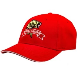 Бейсболка "Рыбалка в Беларуси" красная