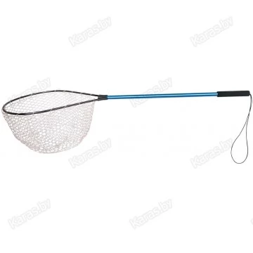 Подсачек складной SPRO Rubber mesh Landing net BLUE 132 см