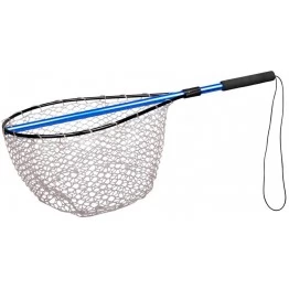 Подсачек складной SPRO Rubber mesh Landing net BLUE 132 см