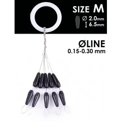 Стопоры резиновые Salmo S901-002M 10 шт.