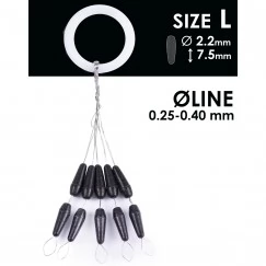 Стопоры резиновые Salmo S901-003L 10 шт