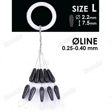 Стопоры резиновые Salmo S901-003L 10 шт