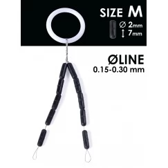 Стопоры резиновые Salmo S902-002M 10 шт.