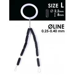 Стопоры резиновые Salmo S902-003L 10 шт