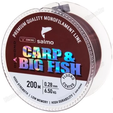 Леска монофильная Salmo Diamond Carp & Big Fish Fluoro Coated Dark Brown 200 м