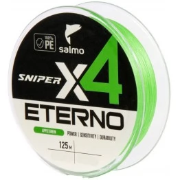 Леска плетёная Salmo Sniper Eterno х4 Braid Apple Green 125 м