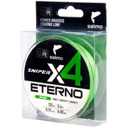 Леска плетёная Salmo Sniper Eterno х4 Braid Apple Green 125 м