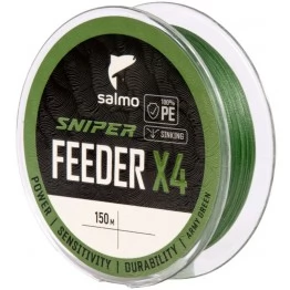 Леска плетёная Salmo Sniper Feeder х4 Braid Army Green 150 м