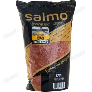 Прикормка Salmo Карп Клубника 1 кг. Рецепт Юрия Лисовского
