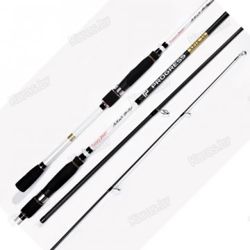 Спиннинг штекерный Lucky John Progress SPIN 34, углеволокно, 2,74 м, тест: 8-34 г, 171г