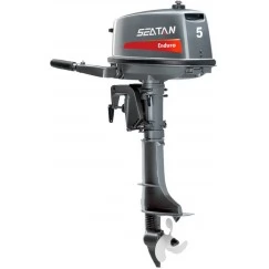 Лодочный мотор 2-тактный бензиновый Seatan T5BMS PRO (мощность 6 лс)