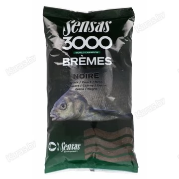 Прикормка Sensas 3000 Super Bremes Noire 1 кг (черная, лещ)