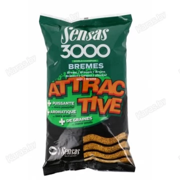 Прикормка Sensas 3000 Attractive Bremes 1 кг (Лещ)
