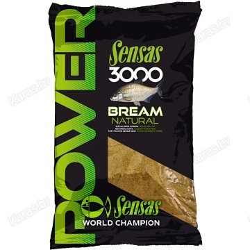 Прикормка Sensas 3000 Power Bream Natural 1 кг (желтая, лещ)