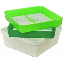 Емкость с 2 ситами для наживки Sensas Set Riddles+Box L 165x165x75 мм