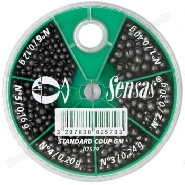 Набор грузов Sensas Standard Pole Box Large 100 г. 0.12-0.40 г