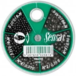 Набор грузов Sensas Standard Trout Box 100 г. 0.07-0.48 г