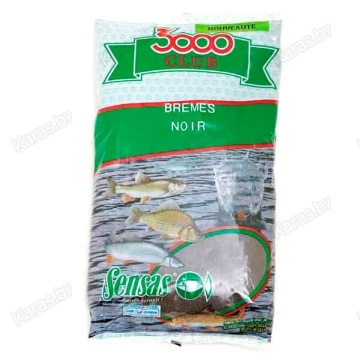 Прикормка Sensas 3000 Club Bremes Noire 1 кг (черная, лещ)