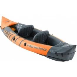 Надувной 2-местный каяк из ПВХ Pro Marine x2 Orange (надувное дно, оранжевый)