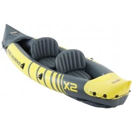 Надувной 2-местный каяк из ПВХ Pro Marine x2 Yellow (надувное дно, желтый)