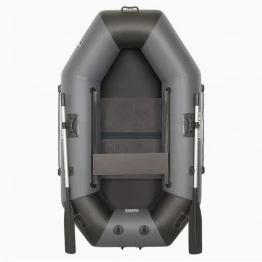 Надувная 1-местная ПВХ лодка Sharks S 220 (пол-книжка, серо-черная)