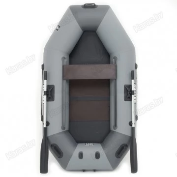 Надувная 1-местная ПВХ лодка Sharks S 220 (пол-книжка, серо-темно-серый)