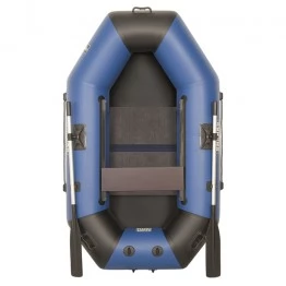 Надувная 1-местная ПВХ лодка Sharks S 220 (пол-книжка, сине-черная)
