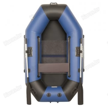 Надувная 1-местная ПВХ лодка Sharks S 220 (пол-книжка, сине-черная)