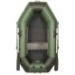 Надувная 1-местная ПВХ лодка Sharks S 220 (пол-книжка, зелено-черная)
