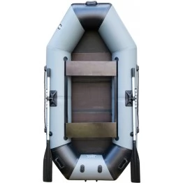 Надувная 2-местная ПВХ лодка Sharks S 240 (пол-книжка, серо-темно-серая)