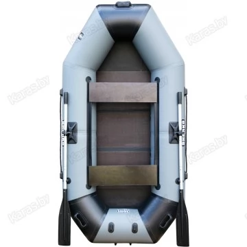 Надувная 2-местная ПВХ лодка Sharks S 240 (пол-книжка, серо-темно-серая)