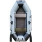 Надувная 2-местная ПВХ лодка Sharks S 240 (пол-книжка, серо-темно-серая)