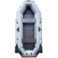 Надувная 2-местная ПВХ лодка Sharks S 270 (пол-книжка, серо-темно-серая)