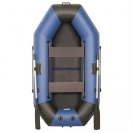 Надувная 2-местная ПВХ лодка Sharks S 240 (пол-книжка, сине-черная)