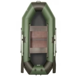 Надувная 2-местная ПВХ лодка Sharks S 240 (пол-книжка, зелено-черная)