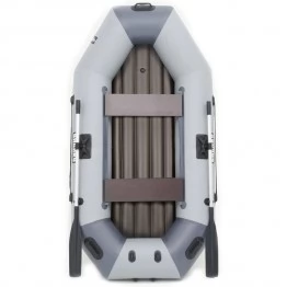 Надувная 2-местная ПВХ лодка Sharks S 240 ВНД (надувное дно, серо-темно-серая)