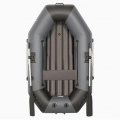 Надувная 1-местная ПВХ лодка Sharks S 220 ВНД (надувное дно, серо-черная)
