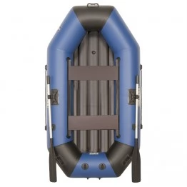Надувная 2-местная ПВХ лодка Sharks S 240 ВНД (надувное дно, сине-черная)