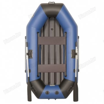 Надувная 2-местная ПВХ лодка Sharks S 280 ВНД (надувное дно, сине-черная)