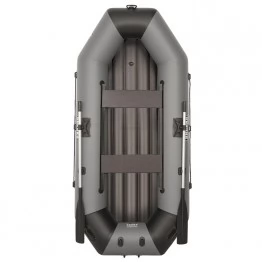 Надувная 2-местная ПВХ лодка Sharks S 240 ВНД (надувное дно, серо-черная)