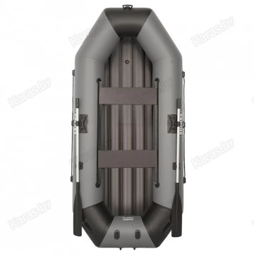 Надувная 2-местная ПВХ лодка Sharks S 270 ВНД (надувное дно, серо-черная)