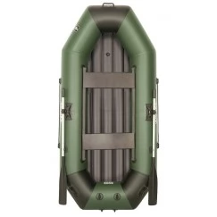 Надувная 2-местная ПВХ лодка Sharks S 250 ВНД (надувное дно, зелено-черная)