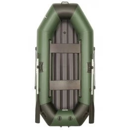 Надувная 2-местная ПВХ лодка Sharks S 240 ВНД (надувное дно, зелено-черная)
