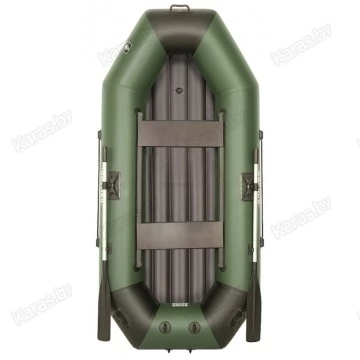 Надувная 2-местная ПВХ лодка Sharks S 250 ВНД (надувное дно, зелено-черная)