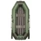 Надувная 2-местная ПВХ лодка Sharks S 250 ВНД (надувное дно, зелено-черная)