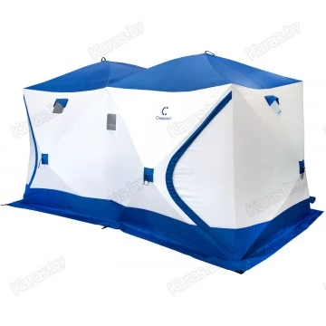 Палатка зимняя Следопыт Куб Двойной трехслойная PF-TW-21 (3.80х1.90х2.10 м)