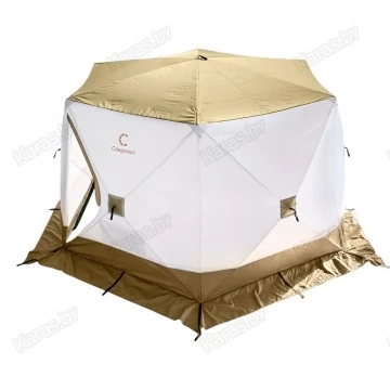 Палатка зимняя Следопыт КУБ PREMIUM 6 СТЕН, трехслойная (3.6х3.1х2.05 м)