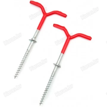 Ввертыши с прорезиненной ручкой Следопыт для крепления палатки 175х7 мм (2 шт)