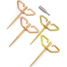 Комплект ввертышей для палатки Следопыт PRO VoltGear с адаптером под шуруповерт (4 шт)