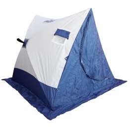 Палатка зимняя Следопыт 2-СКАТНАЯ бело-синяя (1.85х1.80х1.51 м)